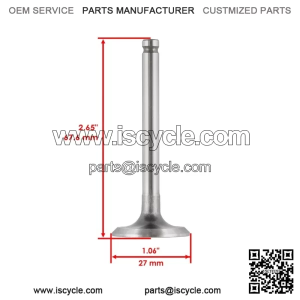 Cylinder Head Intake & Exhaust Valve Kit for Kawasaki Mule 2510 KAF620A 1994-98 - Image 3