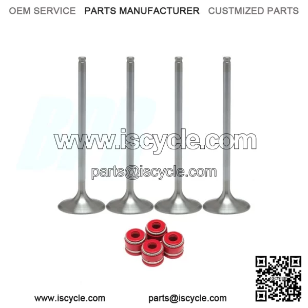 YFZ450 YFZ 450 Stock OEM Replacement Intake Exhaust Valves RED Seals - Image 5