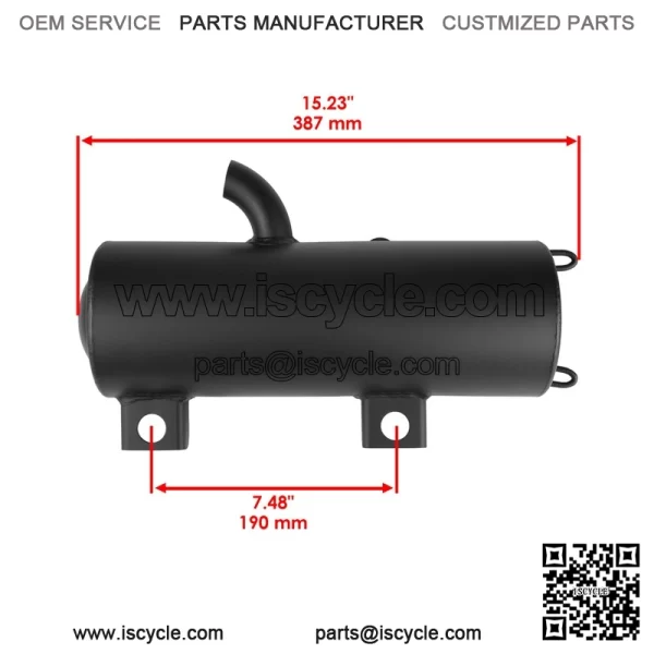 Polaris Scrambler 500 4X4/2X4 2000-2004 Exhaust Muffler Silencer Kit - Image 2