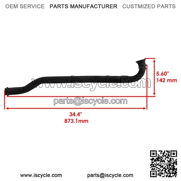 Polaris Scrambler 500 2000-2012 Exhaust Pipe & Gasket - 1261005-489 1261005-029 - Image 2