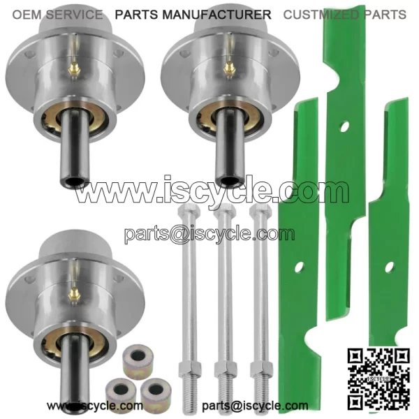 52" Deck Spindles & Blade w/ Bolt kit for Scag SMZ-52 SSZ-18CV SSZ-20CV SSZ-22CV
