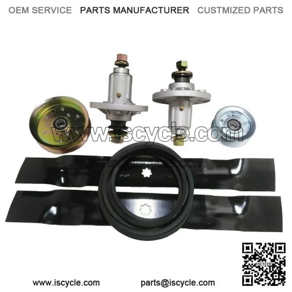 42" Mower Deck Rebuild Kit Fits JD LA115 100 Series Spindles Blades - Image 2