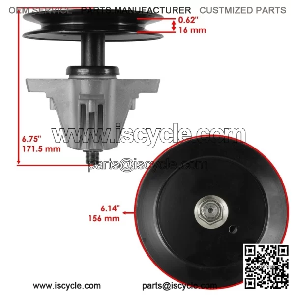 42" Deck Spindle Blade Belt Pulley Rebuild Kit for Cub Cadet LTX1040 42" Deck - Image 2