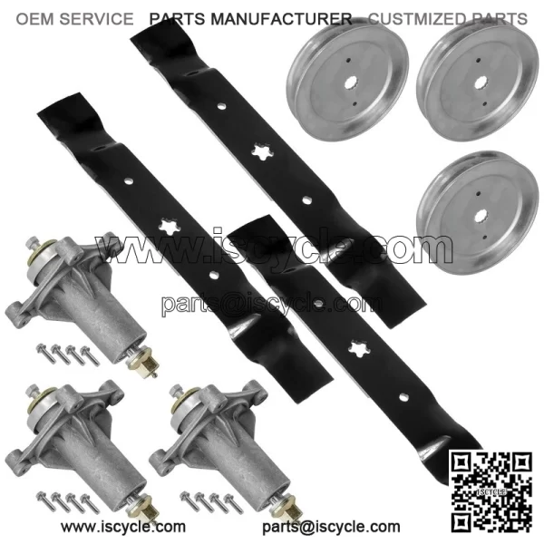 54" Deck Spindle with Pulley & Blade for Dixon D26BH54 960460013 532129861 - Image 5