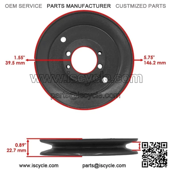 48" Deck Spindle Pulley & Blade for Ferris 5901047 HW48B PCM4818K HydroWalk - Image 4