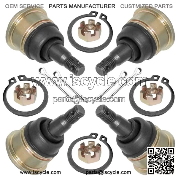 for Yamaha YFZ450X 10-11/ YFZ450 2004-13 Upper and Lower A-Arm Ball Joints 4 Pcs