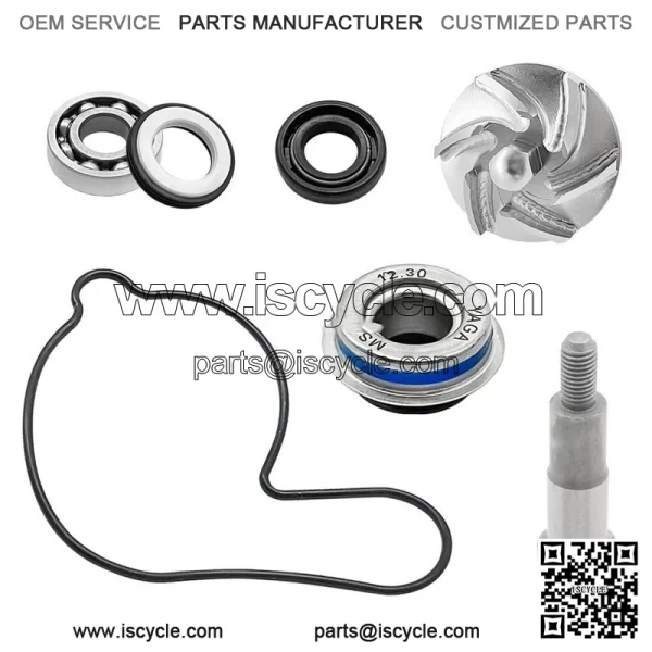 Water Pump Impeller Bearing Seal Shaft Kit for Honda TRX450R 2004 2005 2006-2009