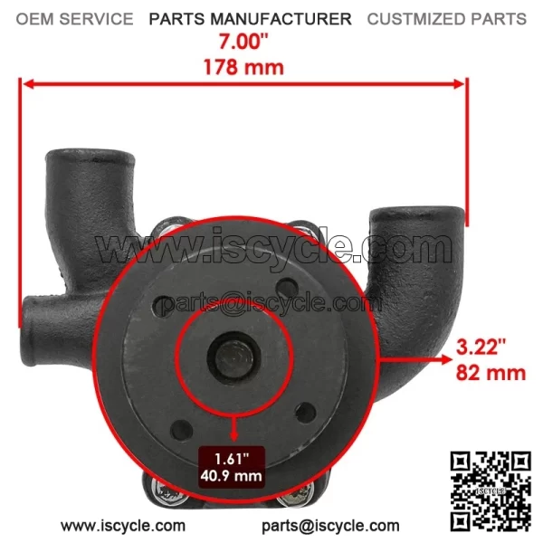 Water Pump w/ Pulley For Massey Ferguson 20 135 2135 230 235 245 739527M91 - Image 2