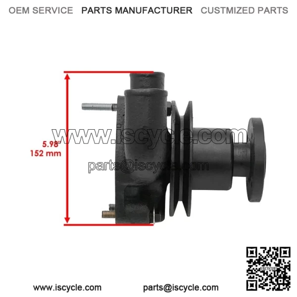Water Pump w/ Pulley For Massey Ferguson 20 135 2135 230 235 245 739527M91 - Image 3