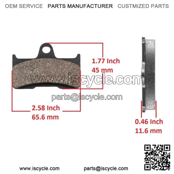 Rear Brake Pads for CF Moto Terralander 500 625 800 CF500 CF625 CF800 2011-2015 - Image 2