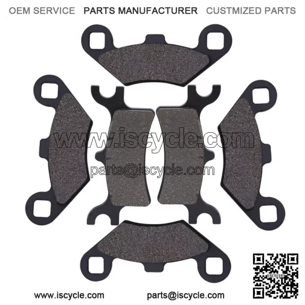 Front Rear Brake Pads for Polaris Sportsman 500 HO 4X4 2003-2009 ATV (For: Polaris)