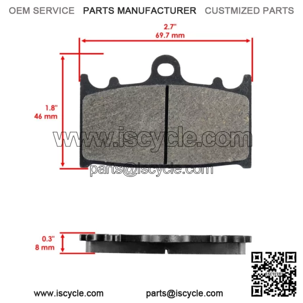 Front Rear Brake Pads for Suzuki GSX-R750 GSXR750 2000-2003 / TL1000S 1997-2001 - Image 3