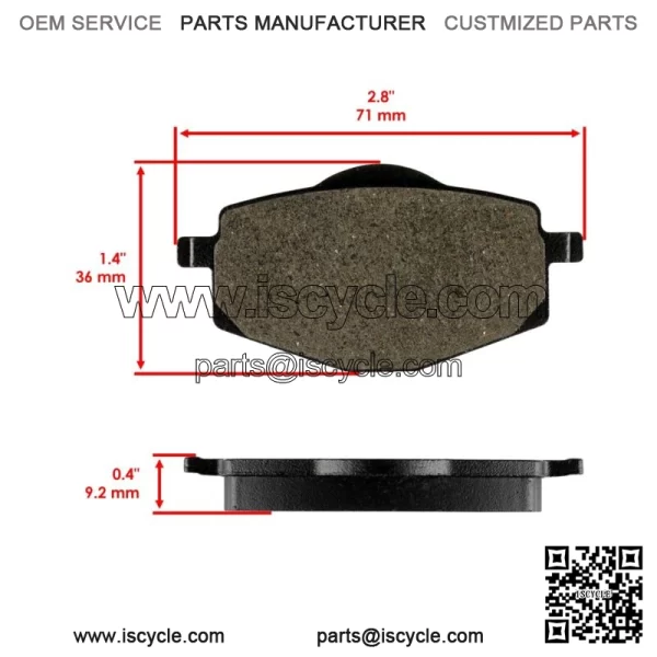 Front Brake Pads for Yamaha Banshee 350 YFZ350 1987 1988 1989 / 1UY-W0045-03-00 (For: Yamaha) - Image 2