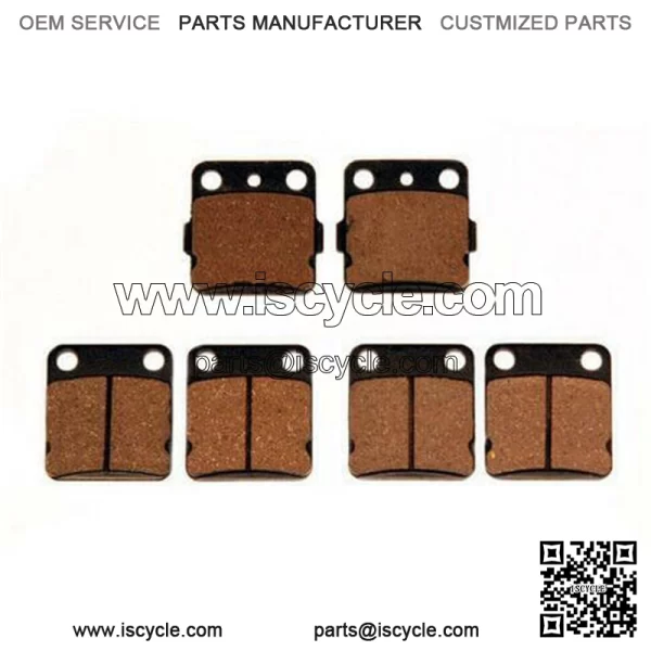 Front+Rear Brake Pads For Yamaha Raptor 350 YFM350 & Raptor 125 YFM125R  (For: Yamaha)