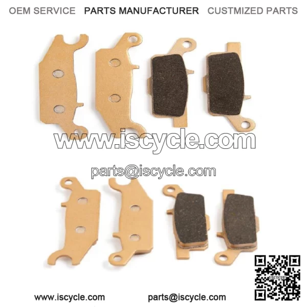 Front Rear Brake Pads For Yamaha Grizzly YFM700F 07-22 Grizzly 550 700 YFM550F (For: Yamaha)