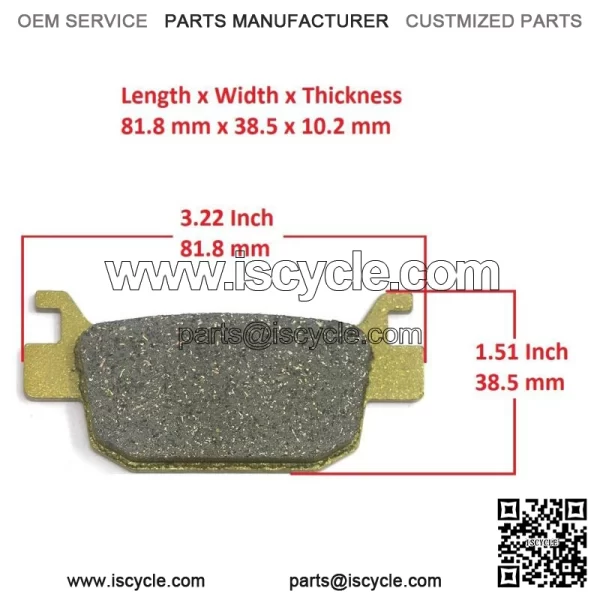 For Honda Rincon 680 Front Rear Brake Pad TRX680FA FA5 TRX680FGA 4x4 2006-2023 (For: Honda) - Image 2