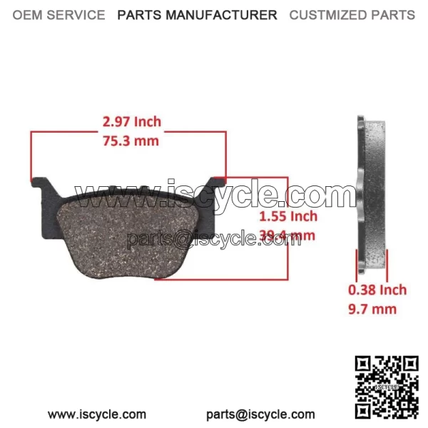 For Honda Rincon 680 Front Rear Brake Pad TRX680FA FA5 TRX680FGA 4x4 2006-2023 (For: Honda) - Image 3