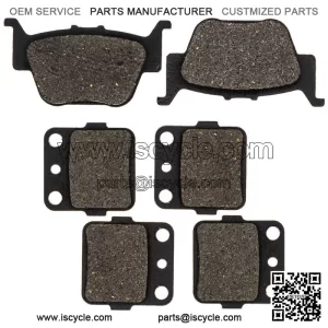 Brake Pad Kit for Honda Rancher 420 06435-HP5-602 Front Rear Semi-Metallic (For: Honda)