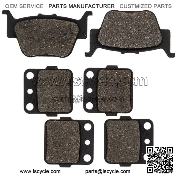 Brake Pad Kit for Honda Rancher 420 06435-HP5-602 Front Rear Semi-Metallic (For: Honda)