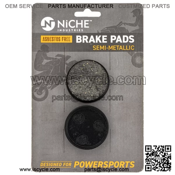 Brake Pad Set for Yamaha VK540 Phazer Venture Ovation Rear Semi-Metallic (For: Yamaha)