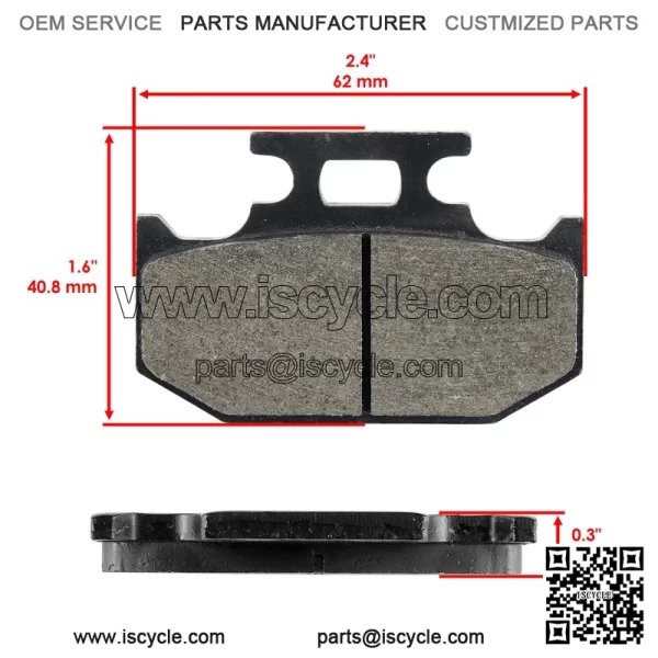 Brake Pads For Yamaha 5B4-25806-01-00  5B4-W0046-00-00  5B4-25806-00-00 - Image 2