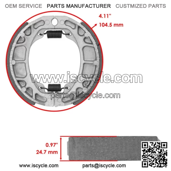 Front or Rear  Brake Shoes for Honda 45120-968-681 06450-178-932 06450-178-932 (For: Honda CT110) - Image 2