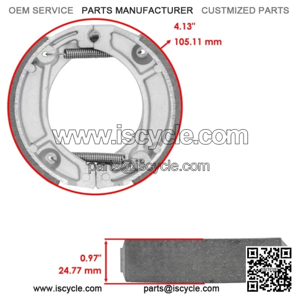 for Honda CT110 Trail 110 1980 1981 1982 1983 1984 1986-1988 Rear Brake Shoes (For: Honda CT110) - Image 2