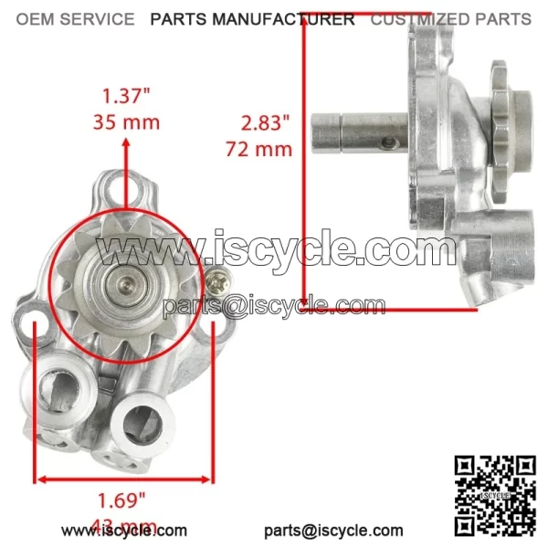 Oil Pump Assembly w/ Rotor fits Yamaha YFZ450 YFZ45LE YFZ450SE YFZ450V 2004-2006 - Image 2