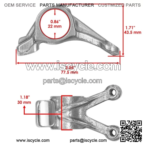Polaris Scrambler 500 2X4/4X4 1997-2011 Camshaft Exhaust/Intake Rocker Arm - Image 3