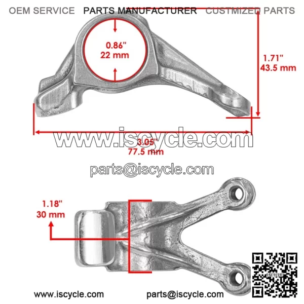 Polaris Scrambler 500 2X4/4X4 1997-2011 Camshaft Exhaust Valve Rocker Arm - Image 2