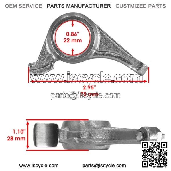 Polaris Scrambler 500 2X4/4X4 1997-2012 Camshaft Intake Valve Rocker Arms (2) - Image 2