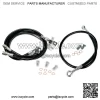 Steel Braided Brake Lines Black +2" Front +0" Rear TRX 450R TRX 450ER