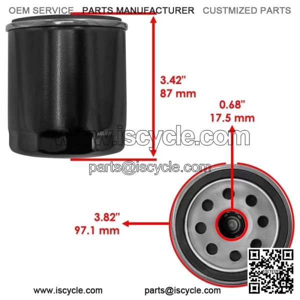 Oil Filter For Harley Davidson FLHR 1FDL FD93 Road King 1993-1998 - Image 2