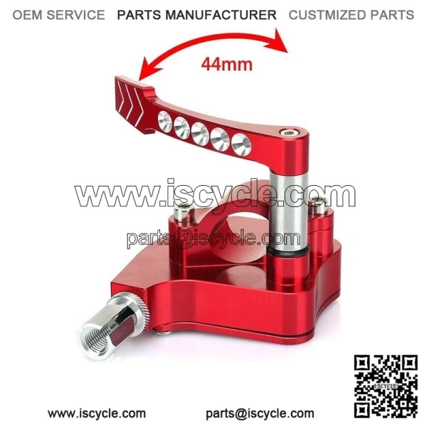 Thumb Throttle Assembly For Honda TRX 450R 450ER 300EX 400EX LT-R450 Billet Red - Image 2
