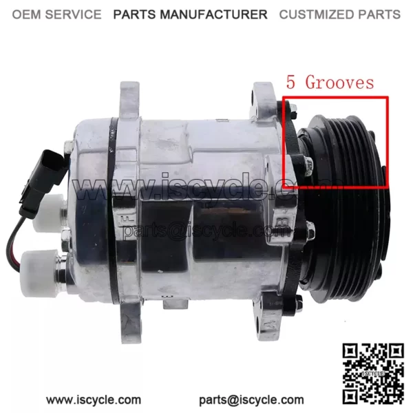 A/C Compressor QP5H11-1812 For Bobcat S550 S570 S590 S595 S650 T550 T590 E32 E35 - Image 2