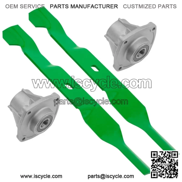 1765092 1769048 1910917 33" Deck Spindle & Notched Air-Lift Blades for Troy-Bilt - Image 4