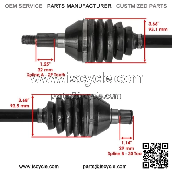Front & Rear CV Axle For Can-Am Maverick Turbo XRC XMR 2020-2021 - Image 5