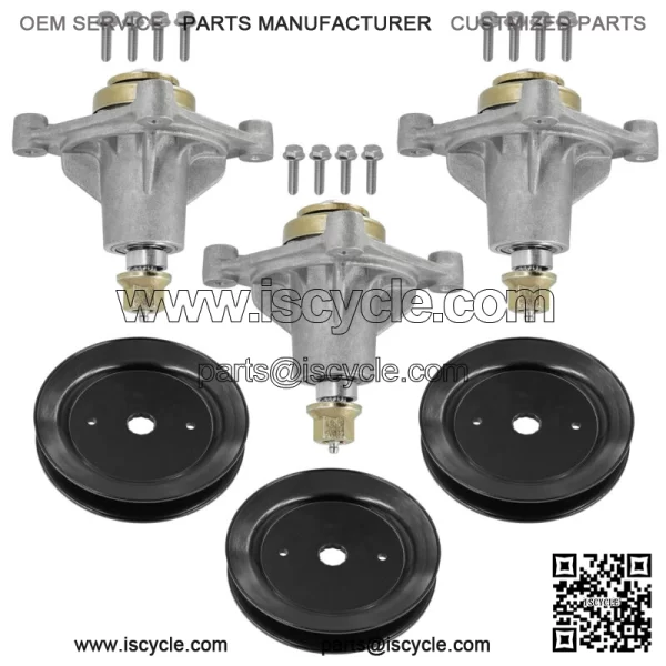 604214 603988 52" Deck Spindle & Pulley For Hustller Raptor Limited Raptor EX - Image 5