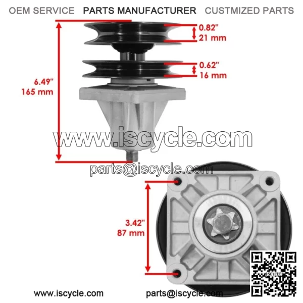 46" Deck Spindles for White Outdoor GT205 GT-205 14BU836H190 1998-1999 - Image 4