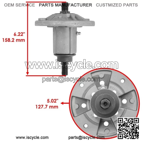 Deck Spindle & Pulley for John Deere 190C D170 E180 G110 LA150 LA175 S180 54" - Image 2