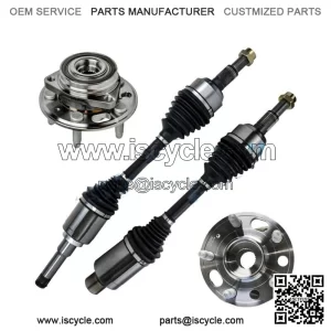 FRONT CV Axle Shaft + Wheel Hub Bearing for 10-16 Chevy Equinox GMC Terrain 2.4L