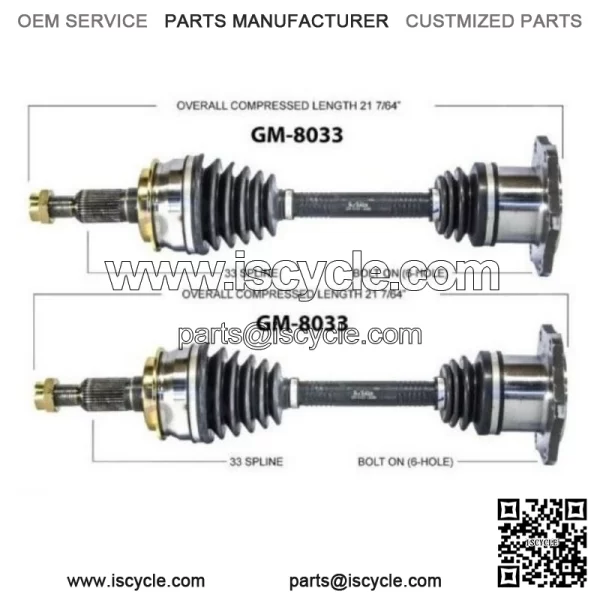 For Chevrolet Tahoe K2500 Silverado 1500 4WD AWD Set of 2 Front CV Axle Shafts