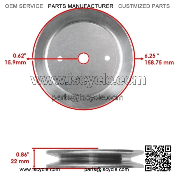 46" Deck Spindle & Pulley for Ariens 936071 936085 936086 936089 936095 936099 - Image 2