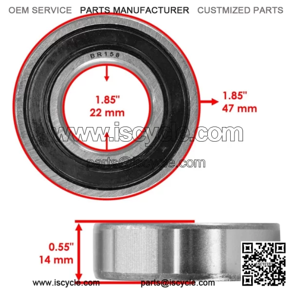 6204-22-2RS 6204/22 2RS 6204-22 RS Rubber Sealed Ball Bearings 22x47x14 - Image 2
