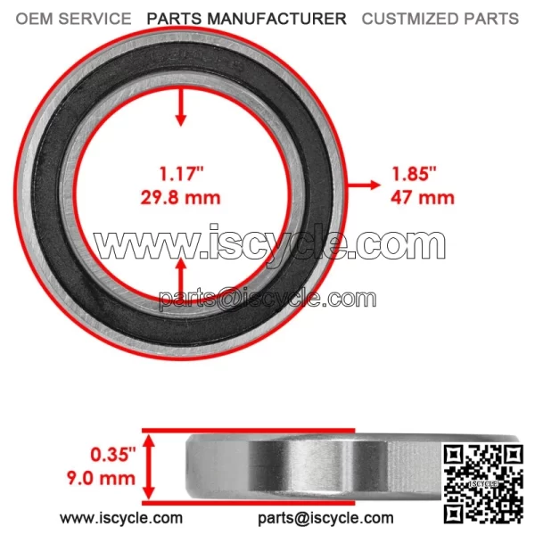 6906-2RS 6906 2RS 61906-2RS 6906DDU Rubber Sealed Ball Bearings 30x47x9 - Image 2