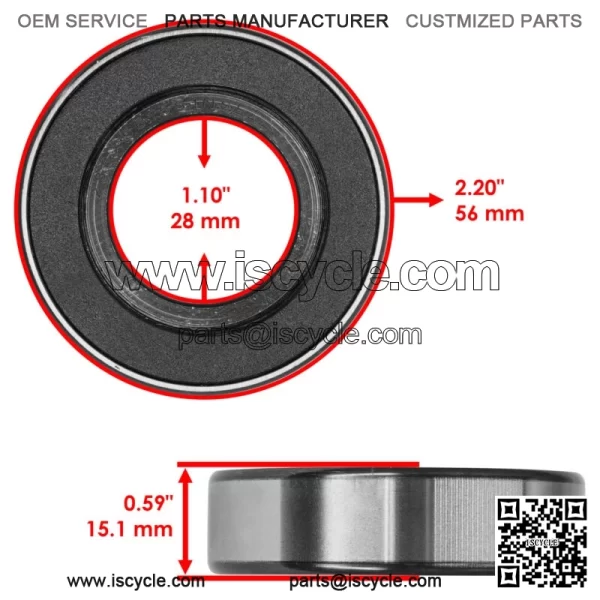 628BX5615S1-2NSE 62/28-2RS 20-1068 Sealed Radial Ball Bearings 28x56x15 - Image 2