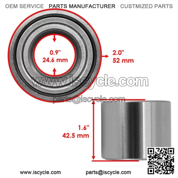 25BWD02ACA68 25BWD02A DAC2552W Double Row Rubber Sealed Ball Bearings 25x52x42 - Image 2