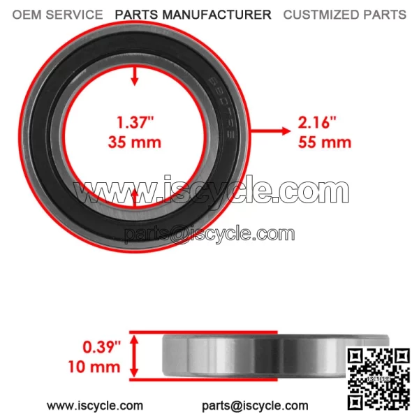 6907-2RS 61907RS 6907DDG8C4 S6NS Deep Groove Sealed Ball Bearings 35x55x10 - Image 2