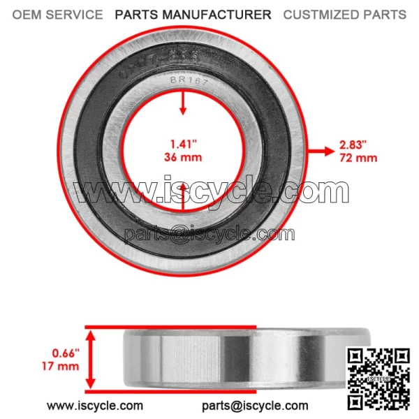 315-427S 315427S Deck Spindle Ball Bearing For Land Pride AFM4522 - Image 2