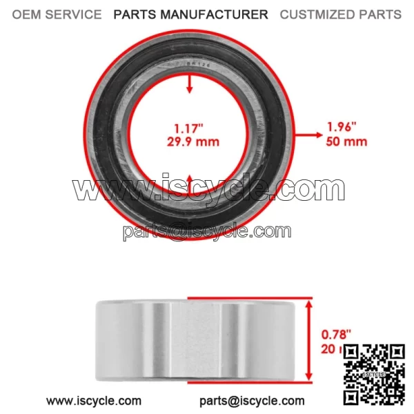 DE0678CS/2-2RS DAC30500020 DE0678CS12 Double Row Ball Bearings Sealed 30x50x20 - Image 2